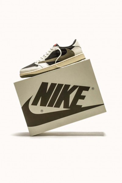 Travis Scott x Nike Air Jordan 1 Low OG WMNS "Medium Olive" 聯名款 倒鉤 橄欖綠