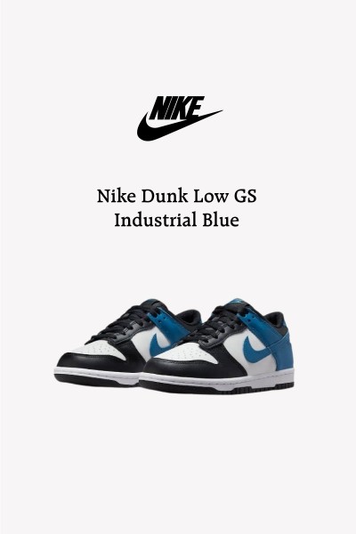 Nike Dunk Low Industrial Blue GS 黑白藍小閃電(大童)