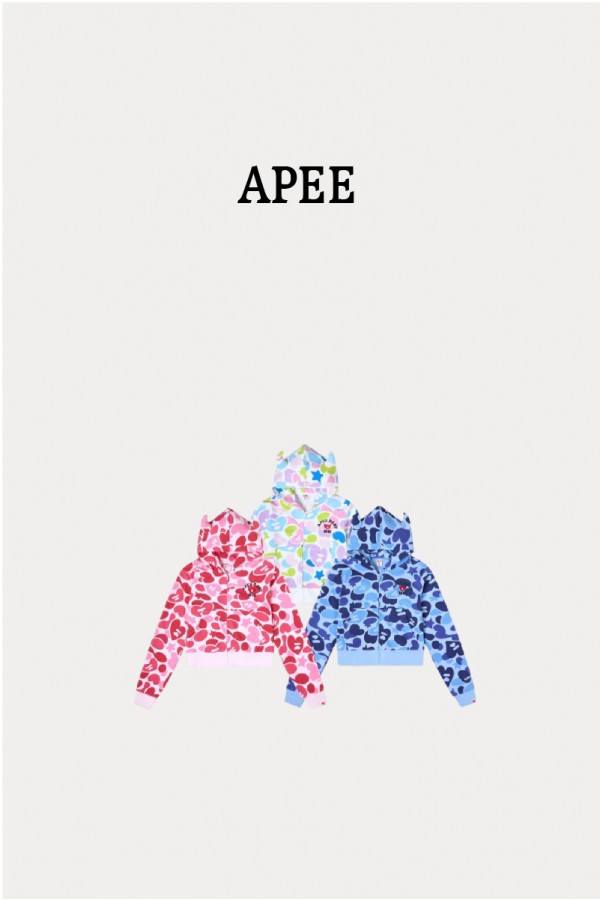 APEE 迷彩怪獸角連帽外套(3色)