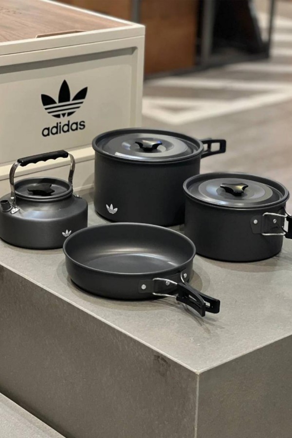 [熱賣王TOP] Adidas 露營裝備組 收納推車/鍋具組/手磨咖啡機