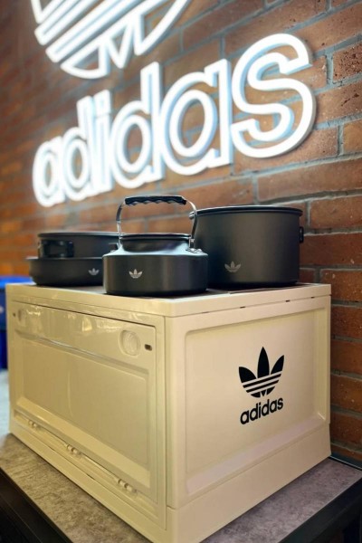 [熱賣王TOP] Adidas 露營裝備組 收納推車/鍋具組/手磨咖啡機