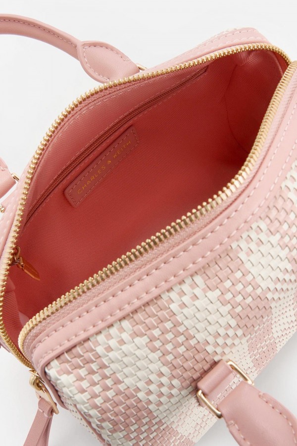 Charles & Keith 小ck 格紋保齡球包 Charles & Keith 小ck 格紋保齡球包