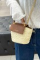 Charles & Keith 小ck 草編鍊條包 Charles & Keith 小ck 草編鍊條包