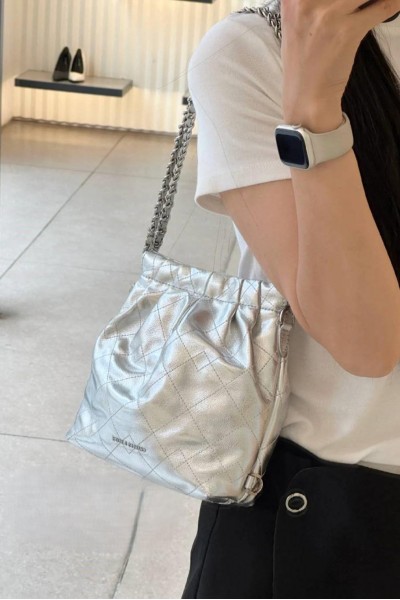 Charles & Keith 小ck 細鍊抓皺後背包(4色)