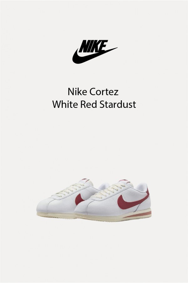 Nike Cortez White Red Stardust 酒紅勾勾 阿甘