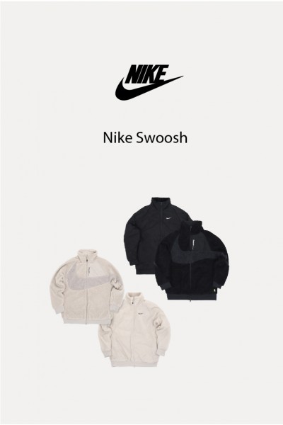 Nike Swoosh 雙面 羊羔毛外套 (2色)