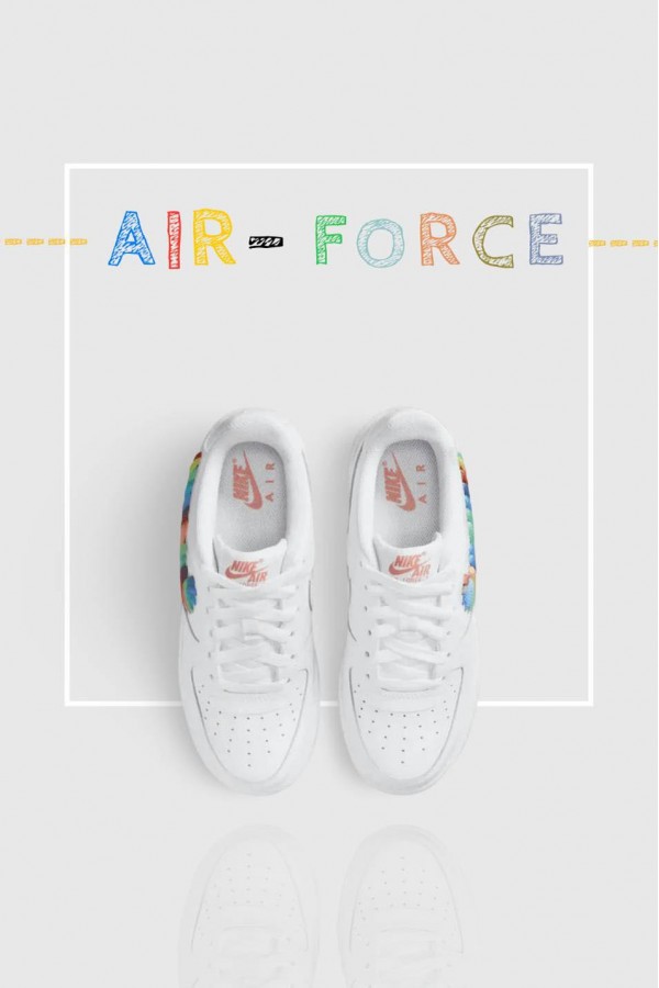 Nike Air Force 1 Low GS 編織彩虹糖