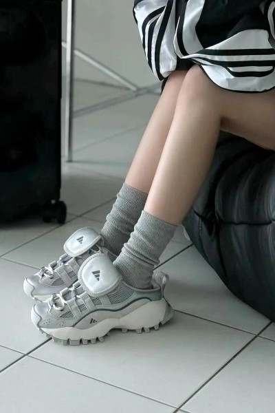 Adidas Seeulater Mule 翻蓋 銀白穆勒鞋