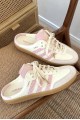 Adidas Samba 編織 穆勒拖鞋 奶油粉