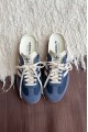 Adidas Samba 編織 穆勒拖鞋 深藍白