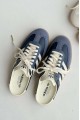 Adidas Samba 編織 穆勒拖鞋 深藍白