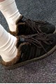 Adidas Samba OG 毛絨 穆勒鞋 棕