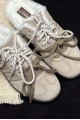 Adidas Samba OG 毛絨 穆勒鞋 米白