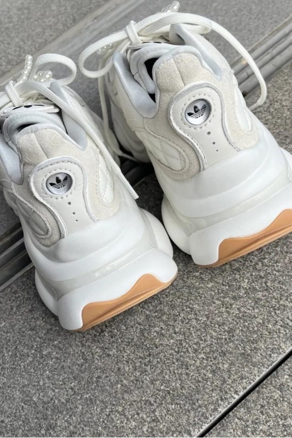 Adidas Ozvenuz 菱格紋 奶油白 老爹鞋