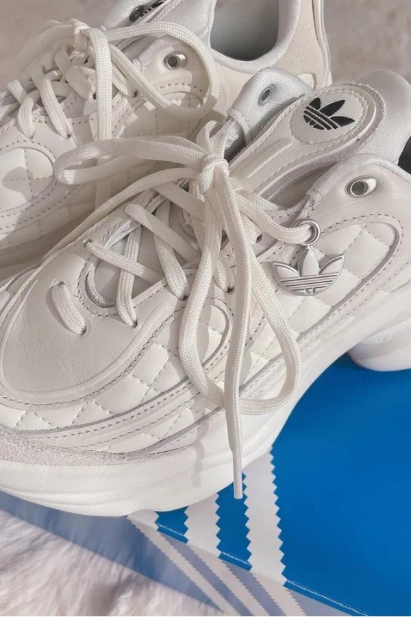 Adidas Ozvenuz 菱格紋 奶油白 老爹鞋