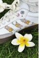Adidas Samba OG 刺繡花卉 白金