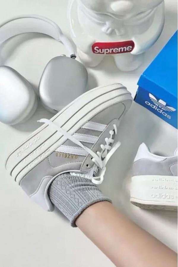 Adidas Gazelle Bold  W 厚底 灰
