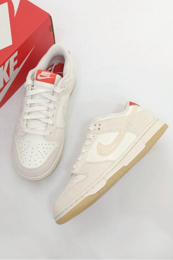 Nike Dunk Low 編織勾 米白橘