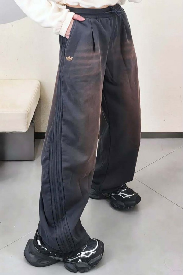 Adidas Curved Knife 棉褲 彎刀褲 水洗 黑/灰