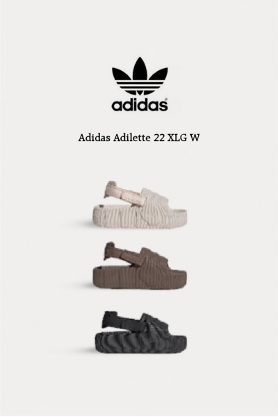 Adidas Adilette 22 XLG W 厚底 水波紋涼鞋(3色)