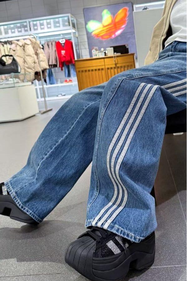 Adidas Superstar Bold 厚底 滿鑽黑