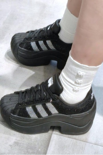 Adidas Superstar Bold 厚底 滿鑽黑