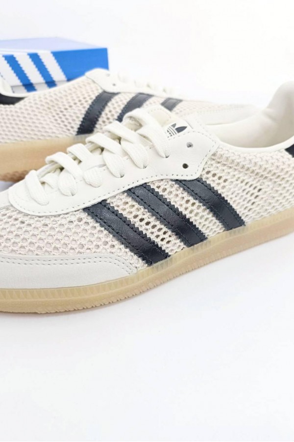Adidas Samba OG 簍空 編織 米黑