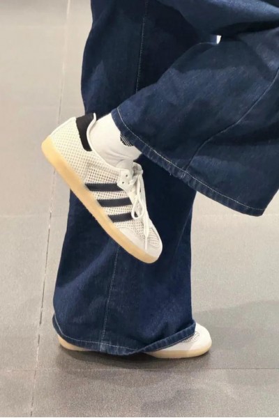 Adidas Samba OG 簍空 編織 米黑