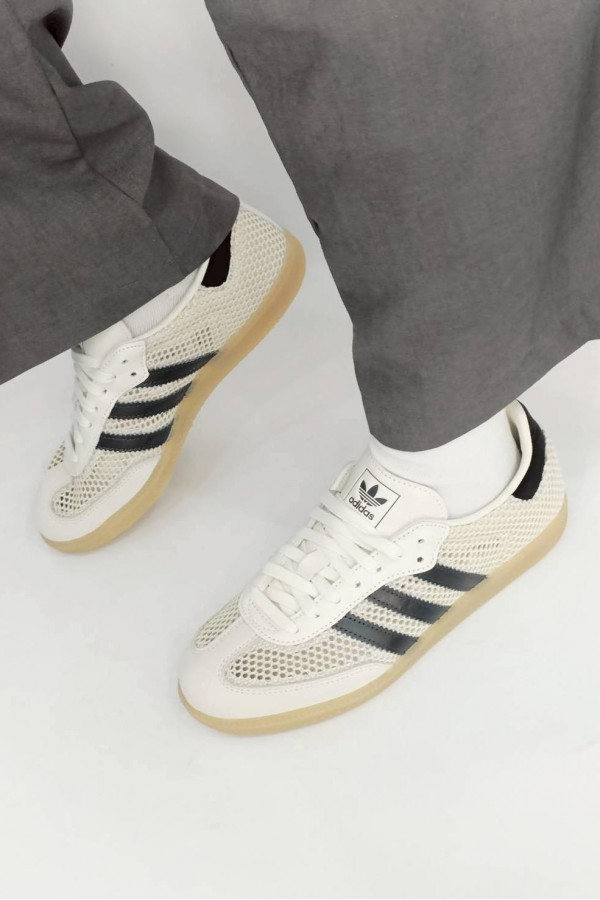 Adidas Samba OG 簍空 編織 米黑