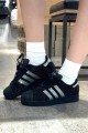 Adidas superstar II 水鑽 黑銀