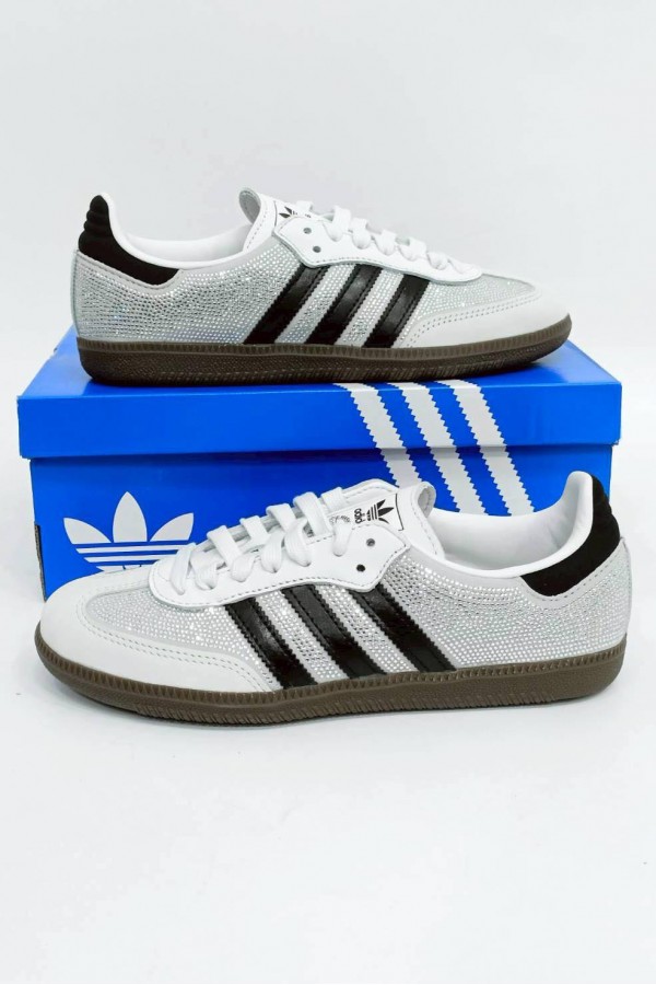 Adidas Samba OG 水鑽 銀白