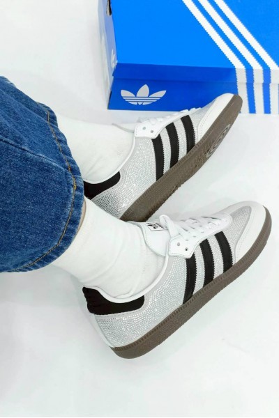 Adidas Samba OG 水鑽 銀白