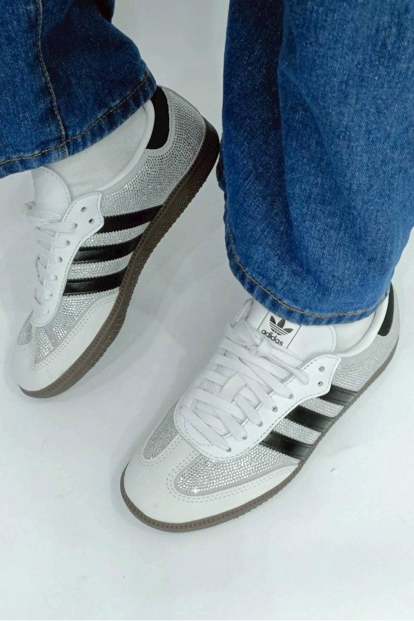Adidas Samba OG 水鑽 銀白