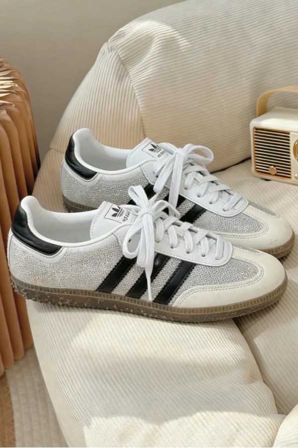 Adidas Samba OG 水鑽 銀白