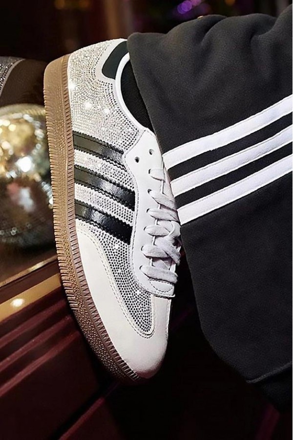 Adidas Samba OG 水鑽 銀白