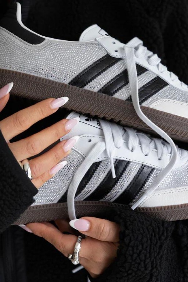 Adidas Samba OG 水鑽 銀白