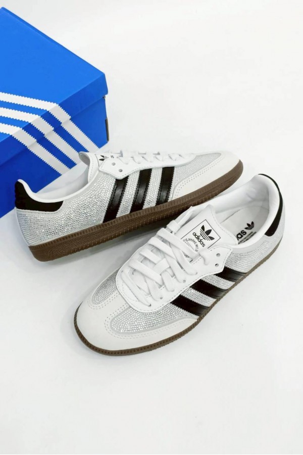 Adidas Samba OG 水鑽 銀白