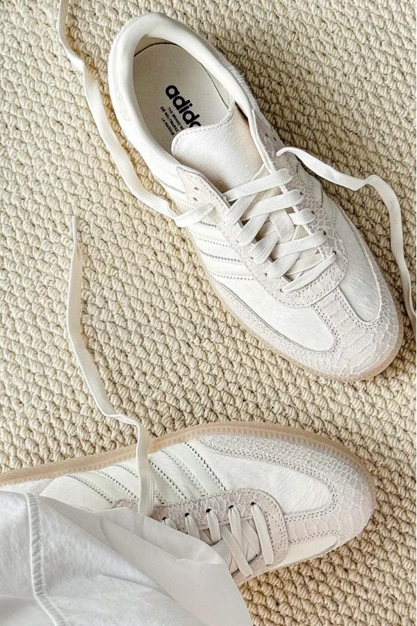 Adidas Samba OG 馬毛 裂紋 米白