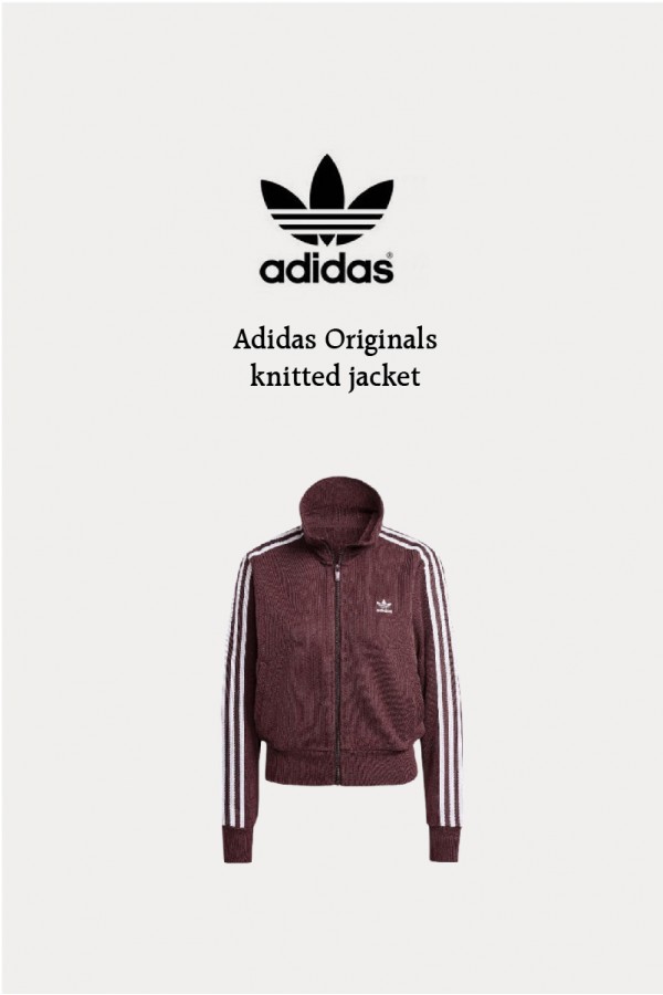 Adidas Originals 針織 三線外套 咖棕