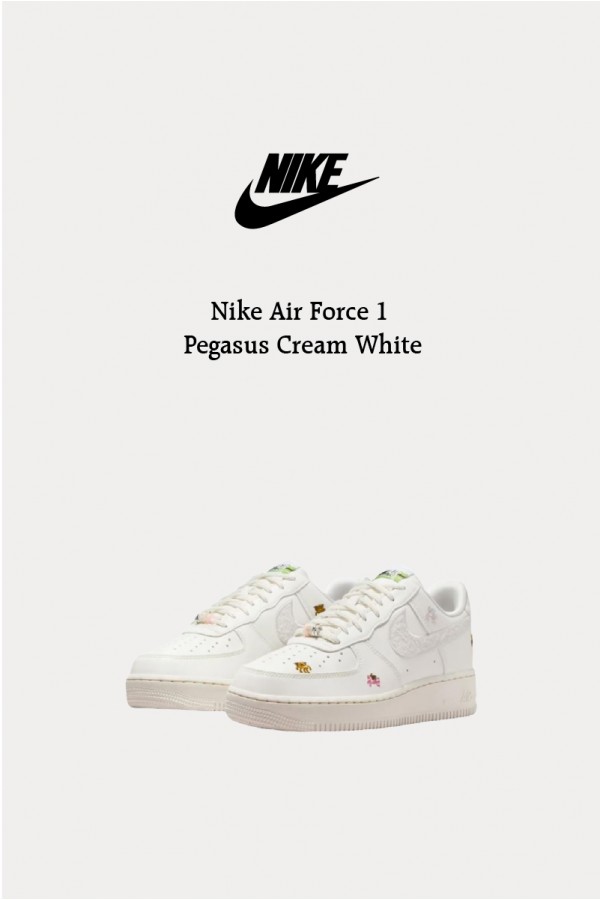 [2026馬年限定] Nike Air Force 1 刺繡 飛馬 奶油白