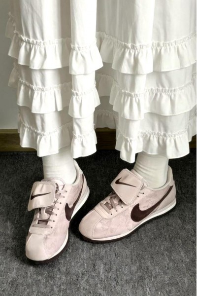 Nike Cortez Textile 翻蓋 蕾絲 玫瑰粉 阿甘