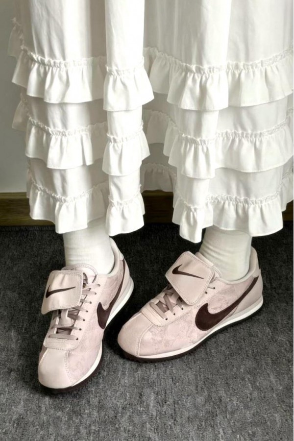 Nike Cortez Textile 翻蓋 蕾絲 玫瑰粉 阿甘