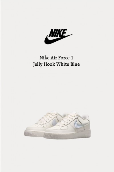 Nike Air Force 1 (GS) 漸層 果凍勾 白藍