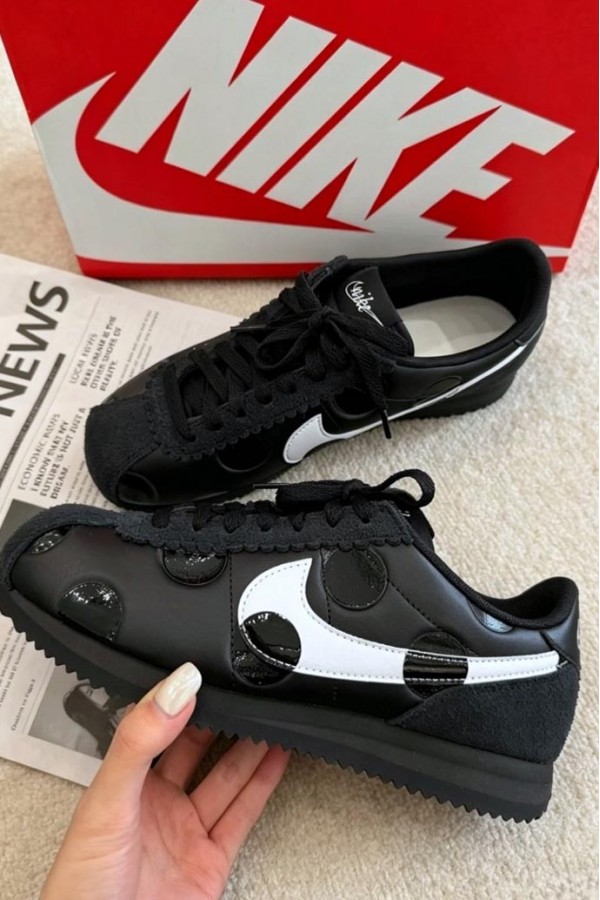 Nike Cortez 波點 黑白 阿甘