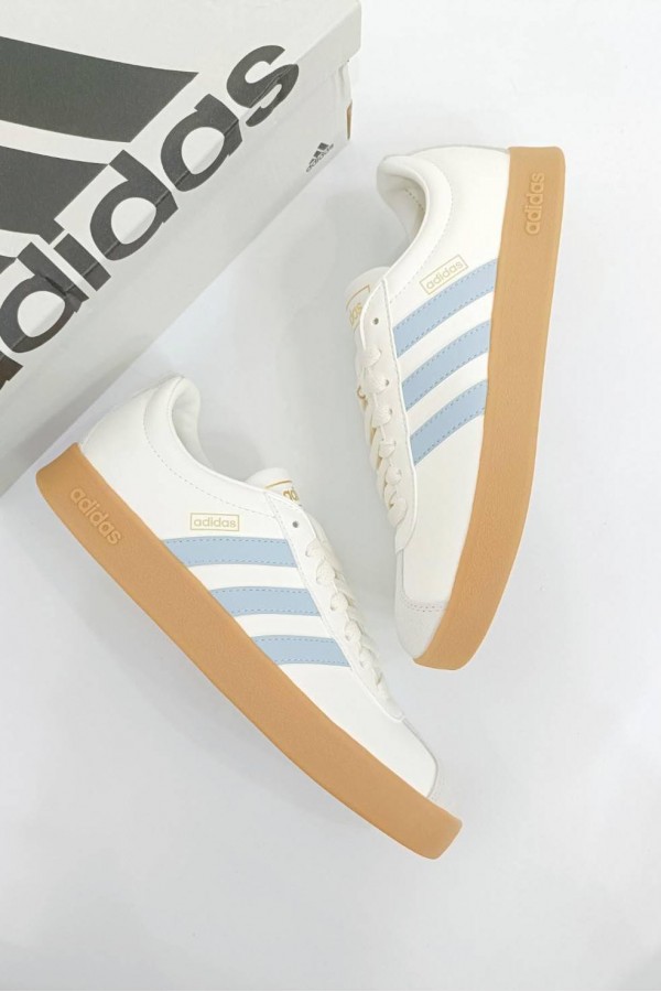 Adidas Neo VL Court Classic 白淺藍 焦糖底 