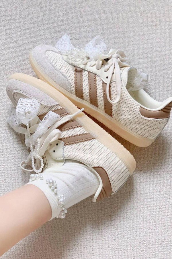 Adidas Samba OG 編織 堅果奶昔
