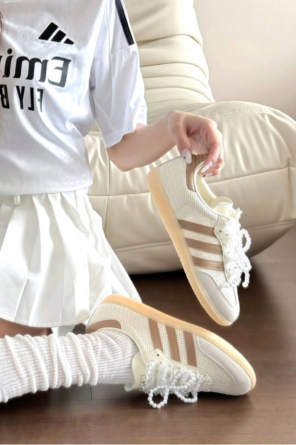 Adidas Samba OG 編織 堅果奶昔