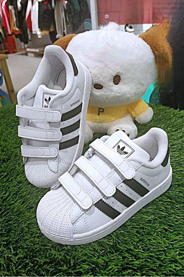 Adidas superstar II 魔鬼氈 白黑 (童鞋)