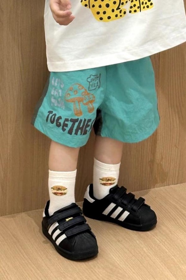 Adidas superstar II 魔鬼氈 黑白 (童鞋)