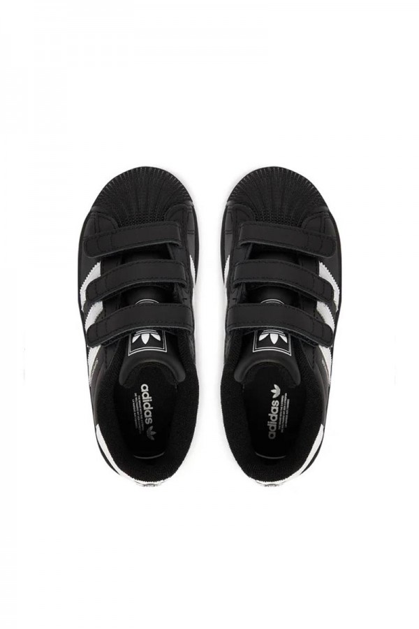 Adidas superstar II 魔鬼氈 黑白 (童鞋)